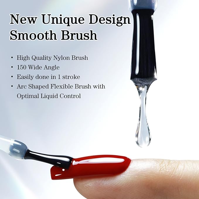 Double Rhythm 2 Pcs 15ML No Wipe Gel Top Coat and Base Coat Set Clear Glossy Gel Polish Kit Soak Off UV LED (Base and Top Coat)