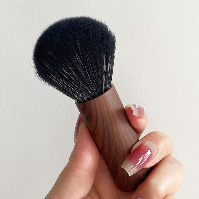Nail Art Dust Brush Manicure Dust Cleaner, Nail Art Dust Powder Remover Brush Soft Bristle Nail Cleaning Brush Tool (Black)