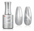 Beetles Pearl Gel Nail Polish - 15ml Stay Shining Silver Moonlight Gel Polish White Sliver Sparkle Thread Effect Nail Art Uv Led Home Salon Long-Lasting Soak-Off Nail Gel Gift for Women
