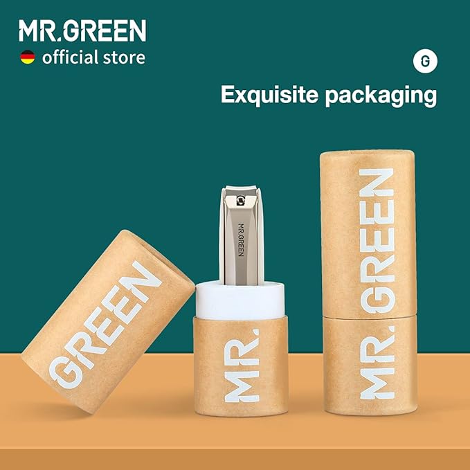 MR.GREEN Nail Clippers Anti Splash Fingernail Cutter Stainless Steel Manicure Tools Nail Scissors Detachable Design Nail Trimmer (Medium)