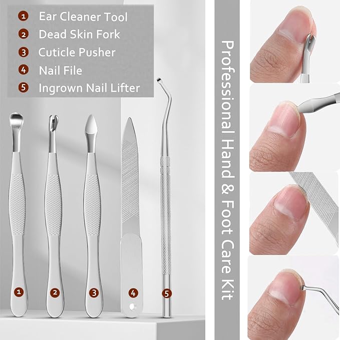 Ingrown Toenail Clipper Pedicure Tools for Feet Thick Nails Toenail Removal Kit Callus Pedicure Knife Nail Cutter Toenail Clippers for Thick Toenails for Seniors
