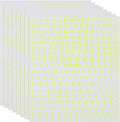 PATIKIL Letter Nail Stickers, 8 Sheet 3D Self-Adhesive English Letter Nail Decals Small Alphabet Art Sticker Metallic Fluorescence Design Manicure for Women DIY Decor, Fluorescent Yellow