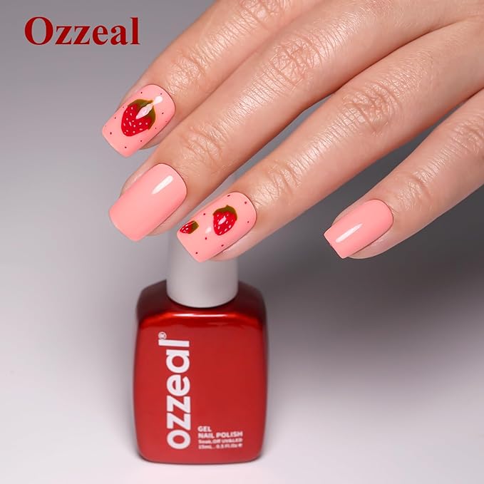 Gel Polish, 0.5 Fl Oz Nude Gel Nail Polish Light Pink Spring Summer Soak off LED UV Gel Nail Polish Art Starter Manicure Salon DIY Nail Gel Polish