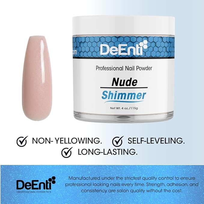Acrylic Nail Shimmer Powder - 4oz Nude|Professional Grade, Bubble-Free Acrylic Powder for Nails | Long-Lasting, Chip-Resistant Nail Acrylic Powder for Carving, Extensions & Fake Nails