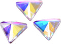 AD Beads Top Czech AB Crystal Flatback Rhinestone Nail Art Decoration Multi Shape (S12 Triangle 4x4mm, 100 Pcs)