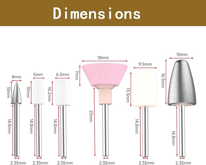 6 Count Upgrade Nail File Replacement Head Refills Compatible with Finish Touch Flawless Salon Nail kit