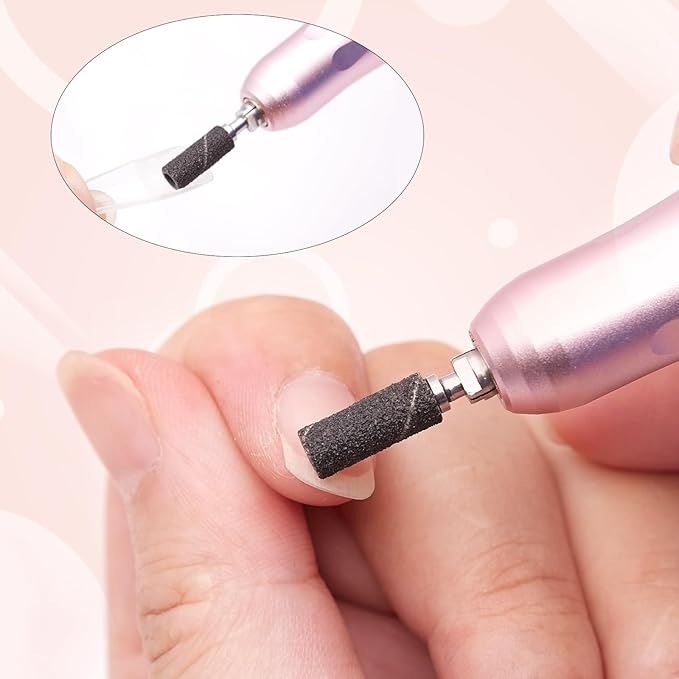 Makartt Sanding Bands for Nail Drill:50 Pcs Small Nail Sanding Files With 2025 Upgrade Design 3.1mm Mandrel Bits,180 Medium Grits (Black, #240)