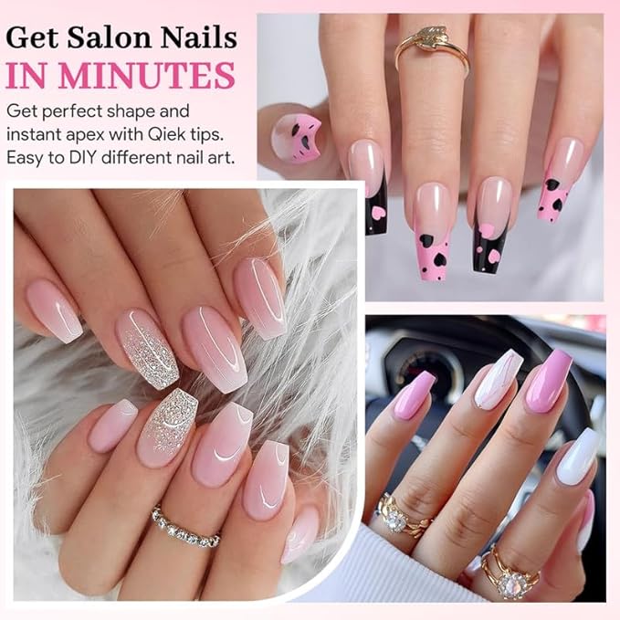 Medium Coffin Fake Nail Tips, 15 Sizes 240 PCS Clear Half Matte Press On False Nail Tips Pre-shaped Half Soft Cover Gel Nail Tips Extensions Thick Long Lasting for DIY Beginners & Salon Manicure