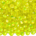 Blinginbox Flatback Rhinestones Round Gems, 288pcs Luminous Series Glass Stone Neon Gems Non Hotfix Crystal Rhinestones for Nail Charms Crafts Clothes Tumblers,Citrine Neon Opal,SS30.