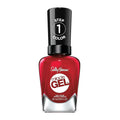 Sally Hansen Miracle Gel Salon Quality Nail Polish | Gel-Like Formula, Two-Step System, No UV Light Needed, Long Lasting | Opaque, Glossy | 449 Rhapsody Red | Classic Red Nail Color