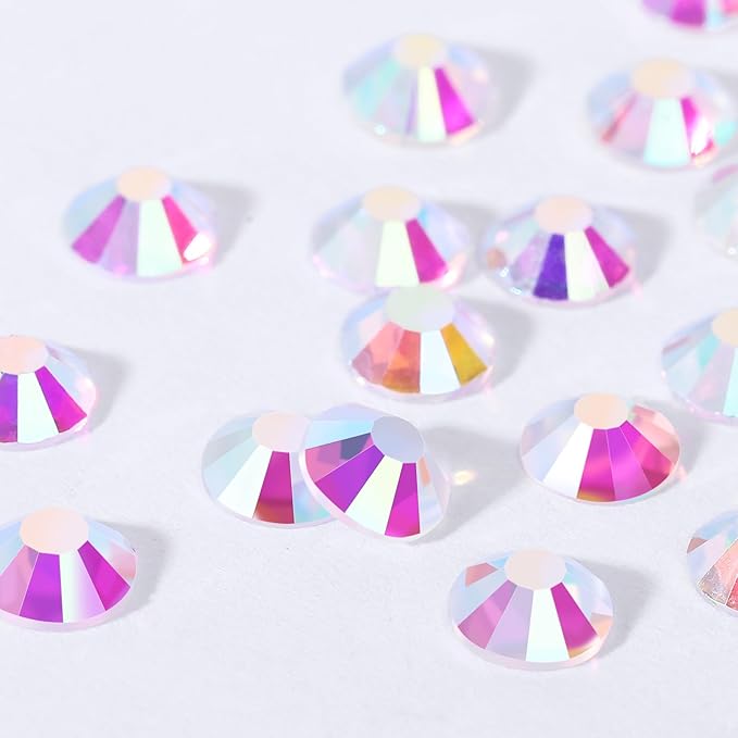 Novani Rhinestones 3000Pcs Flatback Crystal Round Loose Gemstones Glass Rhinestones for Crafts Makeup Nail Art Clothes Shoes DIY Decorations(SS10, 2.7-2.9mm,Transparent)