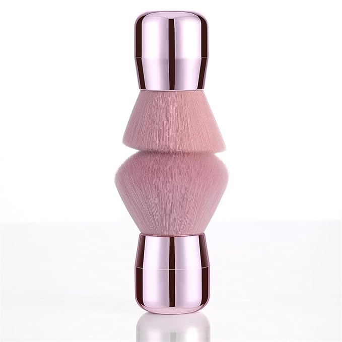 Pink Professional Nail Dust Brush, Soft Bristles for Acrylic Nails, Dip Powder, Makeup