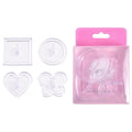 4pcs Nail Practice Stand Nail Support for Nails Display Fake Nail Holder Painting Nail Designs for Beginner Practice Nail Art, Home DIY and Nail Art Salon Use (Clear)
