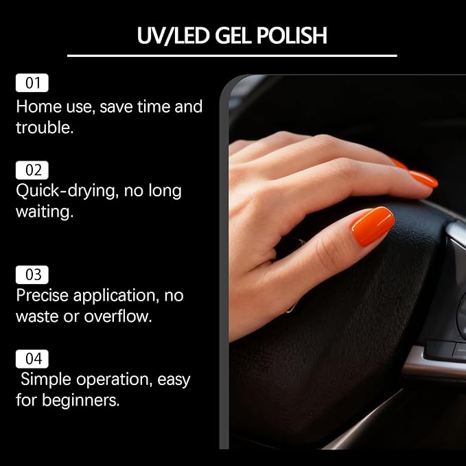 Nail Polish Pens Set 6 Pcs Gel Nail Polish Pens Set Long Lasting Portable Fingernail Toenail Gel Pen (02)