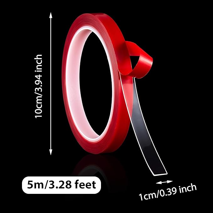 150 Pieces Transparent Nail Display Holder with 5 Meters Double Sided Tape, Acrylic Fake Nail Tips Display Stand with Removable Double Sided Mounting Tape for Nail Salon Color Chart