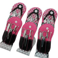 Manicure Sets Pedicure Set Polka Dot Flip Flop Nail Clippers Manicure Kit Nail pack of 6 Hotpink