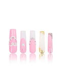 LOVFUL Mid Length Press on Nails Sweet Dream | Handmade Acrylic Press ons | Reusable Fake False Nails | Square Mid Length 1.7 in | H105-S