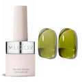 MEGIOR Jelly Green Gel Nail Polish 0.5 Fl Oz Green Transparent Colors Soak Off UV LED Lamp Light Cure Gel Polish Kit for Salon and Nail Art Starter Manicure DIY at Home