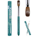 Acrylic Nail Brush Size #20, 100% Pure Kolinsky Nail Art Brushes for Acrylic Application, Sturdy Starry Handle Oval Shaped Nail Design Tools for Professional Manicure DIY, Green