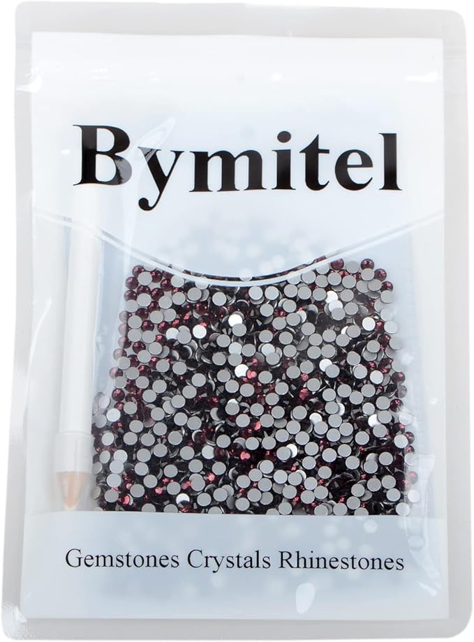 1440PCS Art Nail Rhinestones Non Hotfix Glue Fix Round Crystals Glass Flatback for DIY Jewelry Making with one Picking Pen (ss12 1440pcs, Amethyst)