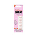 Sally Hansen Salon Effects Perfect Press-On Short'Ease Nails | Square Shape | Easy to Apply, Non-Damaging, Natural Look Vitamin E & B5 | 30 Nails, Nail Glue, Adhesive Tabs, File| Petite French