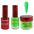 WAVEGEL Soak-Off Gel, Nail Lacquer & Acrylic/Dip Powder Matching Set - Queen Collection - #099 Green Light