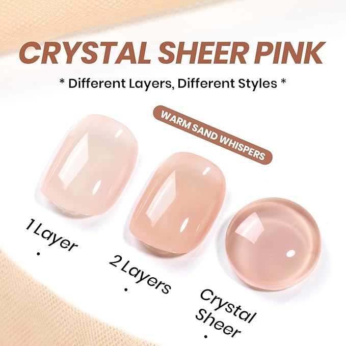 Beetles Nude Gel Nail Polish - 15ml Neutral Brown Base Color Fall Gel Polish Nail Concealer Mocha Sheer Translucent Effect Soak Off UV LED French Nail Art Manicure Gift for Women