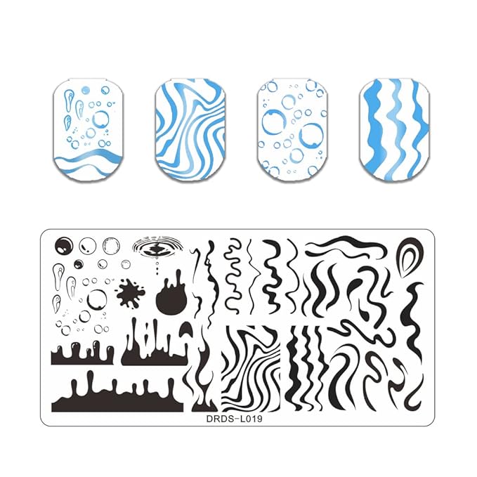 VNC Nail Stamp Plate Set - 13 Pcs Mix Design Stamping Plate + Stamper + Scraper + Case