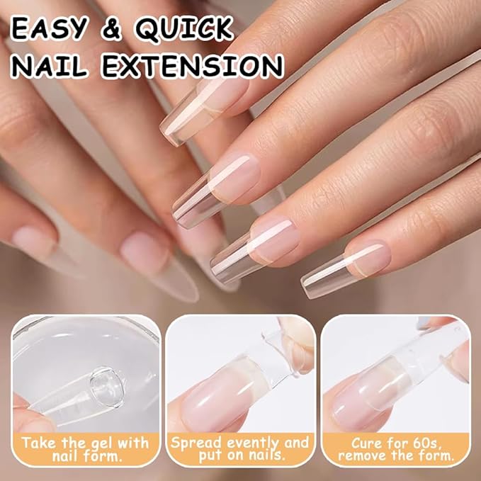 Solid Builder Gel for Nails, 30g Clear Non-Sticky Hand 3D Sculpting Modeling Carving Hard Gel Nail Extension Glue for Nail Art Salon Home DIY