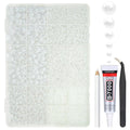 Pure White Flatback Pearls w B7000 Jewelry Glue for Bedazzling Crafting 3/4/5/6/8/10mm Half Round Pearl Bedazzling Beads Bedazzler Kit for Nails Face Eyes Makeup Tumblers Bottles Crafts Phones