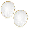 2Pcs Resin Nail Art Palette Nail Polish Palette for Gel Nail Art Gold Edge Nail Art Painting Mixed Color Plate Nail Holder Nail Art Display Board