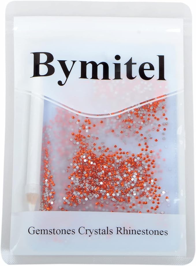2880PCS Art Nail Rhinestones Non Hotfix Glue Fix Round Crystals Glass Flatback for DIY Jewelry Making with one Picking Pen (ss3 2880pcs, Hyacinth)
