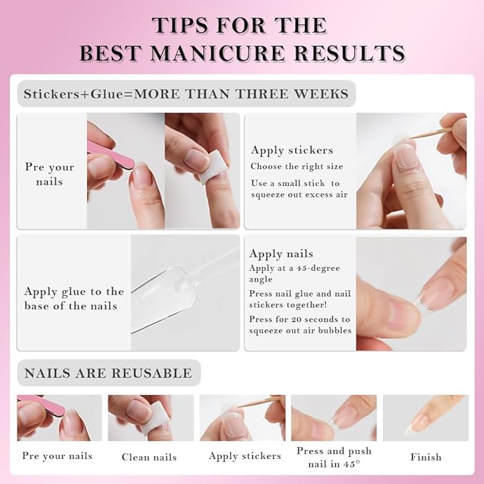 evpct Gold Line 3D Cat Eye Press On Nails Medium Almond with Designs, 3D Crystal Handmade Press on Nails for Women, Reusable Medium Almond Gel Acrylic Fake Nail Stick on Soft Nail Gold Tip