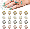 20Pcs Nail Charms Retro Baroque Pearl Nail Charms for Acrylic Nails AB Pearl Beads Metal Nail Jewels 3D Irregular Alloy Nail Pearls Nail Art Charms for Nail Beauty Design Decoration Craft Jewelry DIY