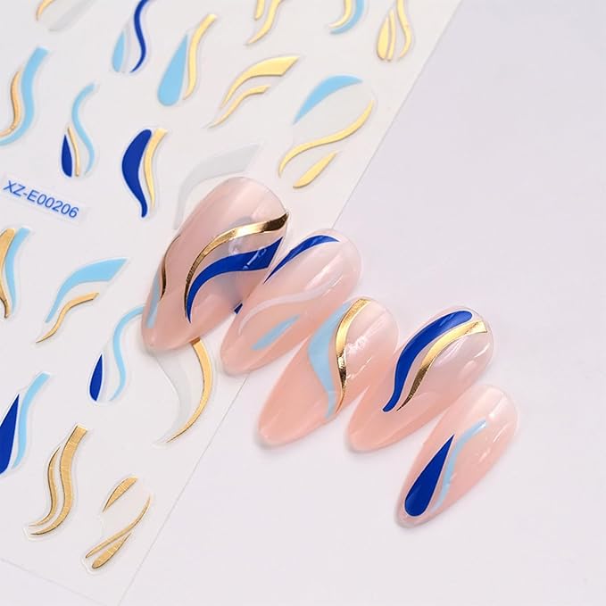 12 Sheets Evil Eye Nail Stickers for Nail Art Star Nail Stickers Moon Nail Decals Snake Self Adhesive Nail Art Supplies for Women Girls Kid DIY Nail Art Decorations