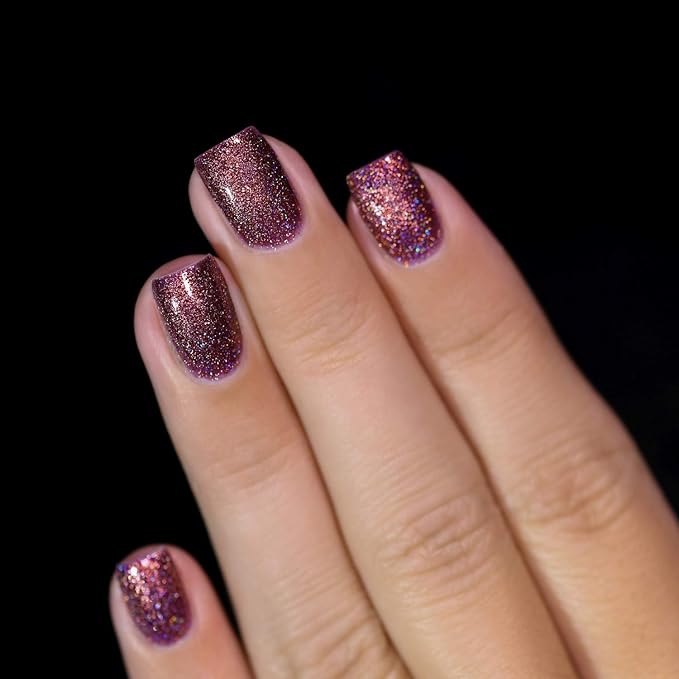 ILNP Bloodline - Rich Marsala Holographic Nail Polish, Chip Resistant, Non-Toxic, Vegan, Cruelty Free