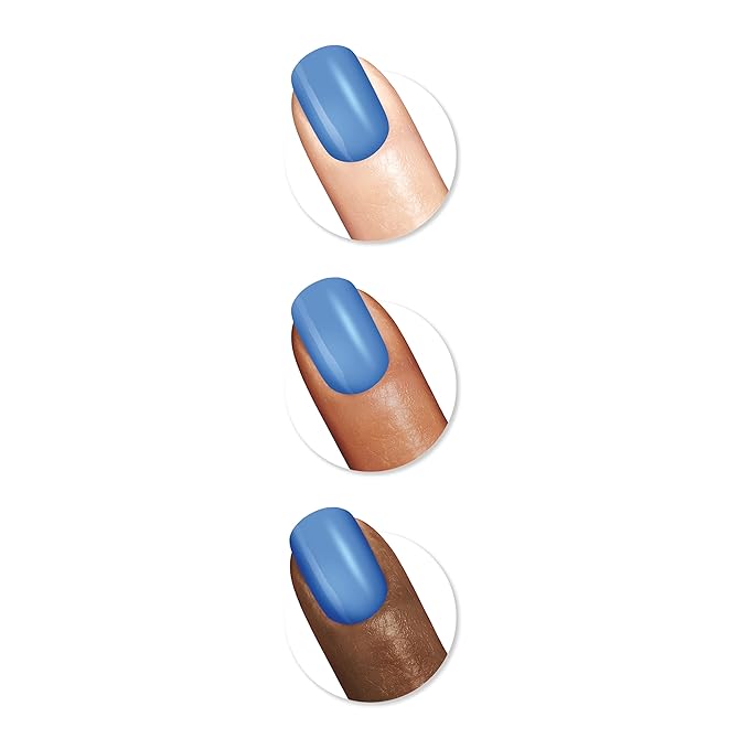 Sally Hansen Miracle Gel Salon Quality Nail Polish | Gel-Like Formula, Two-Step System, No UV Light Needed, Long Lasting Opaque | 642 Oaseas| Blue Nail Polish