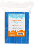 Flowery Disposable Buff Blocks Blue 180/Grit, Nail Polishing Buffer, Nail Care Tool to Prep, Shape and Smooth Nails for Perfect Manicure and Pedicure, 100 pcs (DFBB-100)