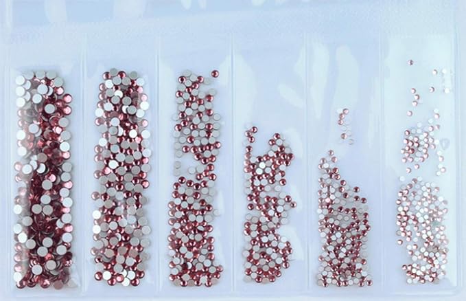 7200 Pieces(6 Grid)5 Pack of Nail Art Rhinestone Decoration Style3