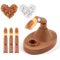 Practice Fingers Hand Acrylic Nails: 3PCS Fake Fingers to Practice Fake Nails - Manicure Acrylic Nail Hands Training Set with Base and 200PCS Brown Nail Tips for Nail Supplies