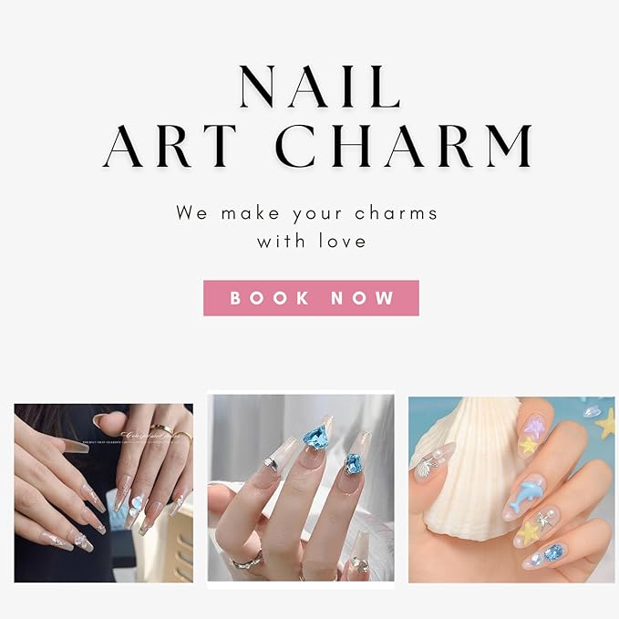 Ocean Nail Charms Gem Kit for Nail Techs – Mermaid Style 3D Nail Art Decorations with Starfish, Shells, Pearls – Professional Nail Supplies for Acrylic & Gel Designs