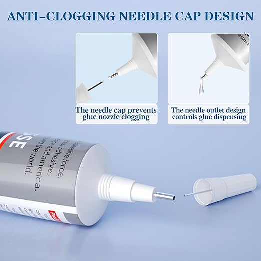 B7000 Glue Clear with Precision Tip，50Ml B7000 Glue Clear for Rhinestones Glue for Crafts, Multipurpose Jewelry Glue for Fabric DIY Craft Makeup Shoes Jewelry Making Nail Art