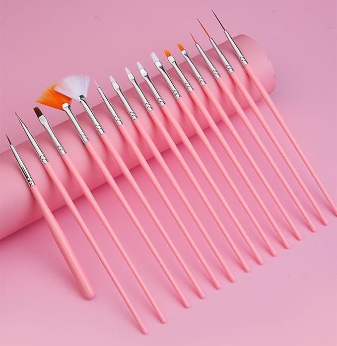 21Pcs Nail Art Brushes Set, 1 Resin Nail Art Palette, 5 Nail Art Dotting Pens, 15 Nail Art Brushes, Nail Polish Mixing Palette Double-Ended Dotting Pen Nail Liner Brush Nail Drawing Brushes