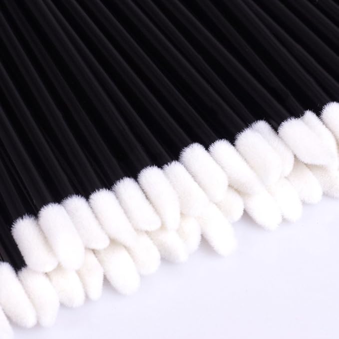 300 PCS Eyelash Extension Supplies Kit,Disposable Lash Spoolies Brushes Micro Swab Brushes Mascara Wand Lip Brushes for Eyelash Extension Tattoo Lipstick Applicator (Black)