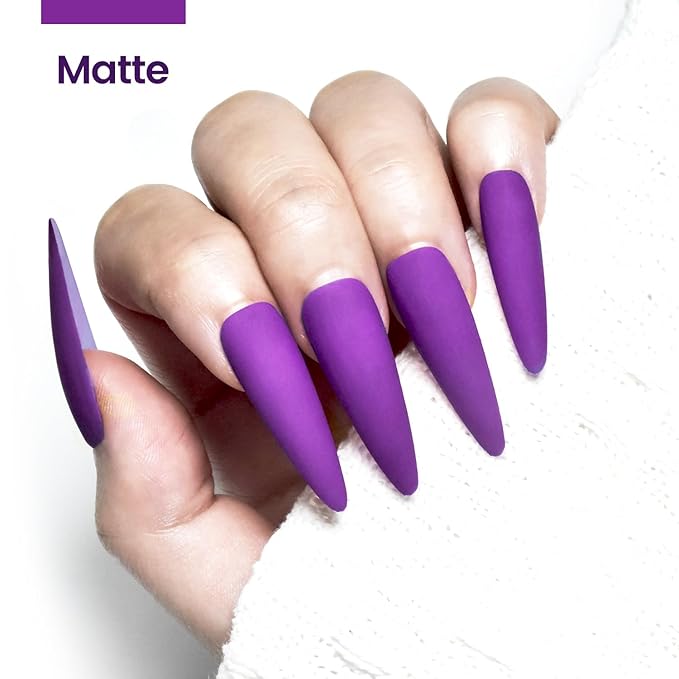 JODSONE 16.5ml Gel Nail Polish Dark Purple Polish Dark Purple Color High Gloss Soak Off U V Gel Nail Manicure Salon DIY at Home