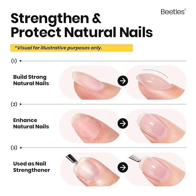 Beetles Builder Gel Set,Vitreous Radiance 3 Colors 8 in 1 Strengthening Apex Building Nail Extension with Base&Top Coat for Beginners DIY Salon at Home,Silver Cat Eye Gel Nail Polish,UV&LED Needed