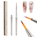 BQAN 1Pcs Nail Art Brushes Universal Nail Brush for Flower, Petal & Painting Design Gel Polish Nails Art Pen With Metal Handle Salon DIY Tools at Home
