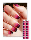 Semi Cured Gel Nail Strips | Built-In Gel Top Coat | UV Light Required | Salon Quality, Easy Application And Removal (Ethereal Fuchsia）