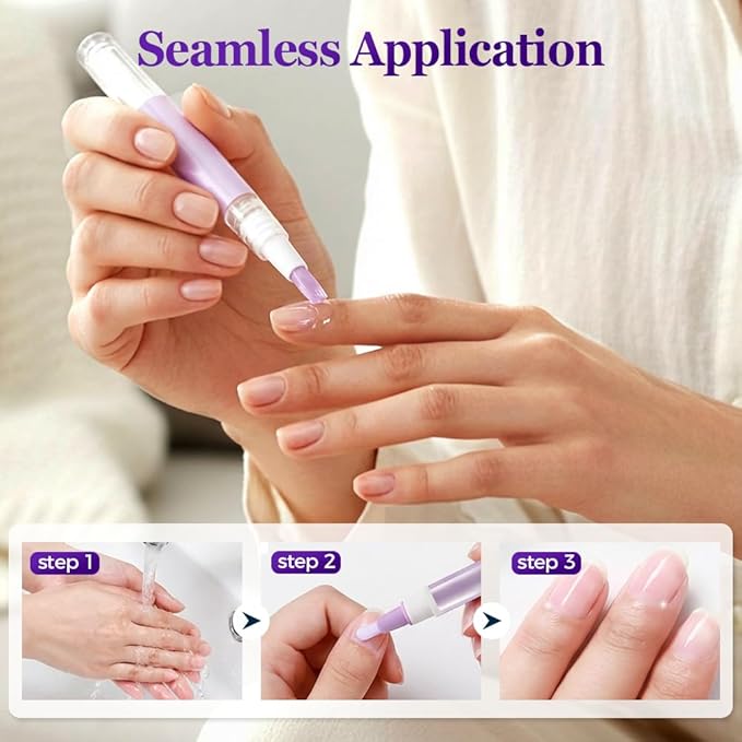 2-in-1 Cuticle Oil Pusher Pen, 2026 New Ceramic Cuticle Remover, Portable Nail Oil Pen for manicure, Moisturizing Nail Strengthener for nail salon, Gentle Hangnail Remover for women (Lavender scent)