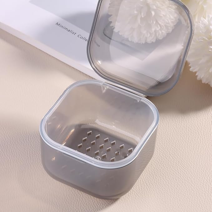 Nail Tool Sterilizer Box Plastic Disinfectant Container for Nail Art Accessories Tools, Portable Nail Drill Bits Cleaning Case Sterilizer Soaking Box with Strainer Pedicure Manicure Equipment
